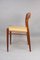 Danish Teak and Papercord Model 75 Dining Chairs by Niels Otto Møller for J.L. Møllers, 1960s, Set of 6 4