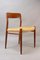 Danish Teak and Papercord Model 75 Dining Chairs by Niels Otto Møller for J.L. Møllers, 1960s, Set of 6 1