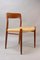 Danish Teak and Papercord Model 75 Dining Chairs by Niels Otto Møller for J.L. Møllers, 1960s, Set of 6, Imagen 1