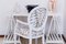 Neat White Chair with Armrests and Designers Guild Fabric from Photoliu 12