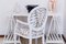 Neat White Chair with Armrests and Designers Guild Fabric from Photoliu, Image 12