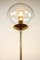Mid-Century Glass Ball and Brass Floor Lamp, Image 2
