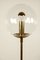 Mid-Century Glass Ball and Brass Floor Lamp, Image 5