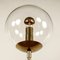 Mid-Century Stehlampe aus Glaskugel & Messing 6