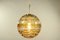 Grande Lampe à Suspension Balle Vintage en Ambre et Verre Transparent de Doria Leuchten, 1960s 5