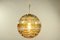 Large Vintage Amber and Clear Glass Ball Pendant Lamp from Doria Leuchten, 1960s 5