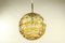 Grande Lampe à Suspension Balle Vintage en Ambre et Verre Transparent de Doria Leuchten, 1960s 7