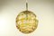 Large Vintage Amber and Clear Glass Ball Pendant Lamp from Doria Leuchten, 1960s 7