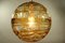 Large Vintage Amber and Clear Glass Ball Pendant Lamp from Doria Leuchten, 1960s, Image 2