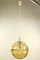 Lampada a sospensione grande vintage in vetro ambrato e trasparente di Doria Leuchten, anni '60, Immagine 1