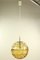 Large Vintage Amber and Clear Glass Ball Pendant Lamp from Doria Leuchten, 1960s 1