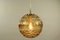Large Vintage Amber and Clear Glass Ball Pendant Lamp from Doria Leuchten, 1960s 3
