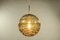 Grande Lampe à Suspension Balle Vintage en Ambre et Verre Transparent de Doria Leuchten, 1960s 4