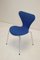 Series 7 Blue Desk or Kitchen Chair by Arne Jacobsen for Fritz Hansen, 1980s, Image 1