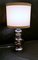 Vintage Steel and Smoked Glass Table Lamp, 1970s, Image 4