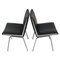 Fully Restored Airport Chairs in Black by Hans J. Wegner for A.P. Stolen, 1960s, Set of 2, Image 1