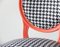 Coral Dedar Fabric Houndstooth Chair from Photoliu 5