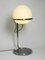Large Space Age Tubular Steel Floor Lamp with Large Spherical Glass Shade, 1960s 4