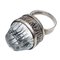 Mid-Century Modern Silver and Rock Crystal Ring by Bengt Hallberg, Sweden, 1969 1