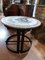 Tavolino da caffè vintage rotondo con ripiano in mosaico, Immagine 1