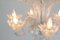 Hoher Venezianischer Murano Kronleuchter mit Sechs Leuchten aus Klarglas, 1950er 8