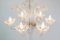 Tall Venetian Murano Chandelier with Six Arms in Clear Glass, 1950s 5