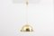 Large Adjustable Brass Pendant Lamp Attributed to Münchner Werkstätten, Germany, 1950s 2