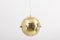 Large Adjustable Brass Pendant Lamp Attributed to Münchner Werkstätten, Germany, 1950s 9