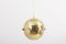 Large Adjustable Brass Pendant Lamp Attributed to Münchner Werkstätten, Germany, 1950s, Image 9