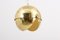 Large Adjustable Brass Pendant Lamp Attributed to Münchner Werkstätten, Germany, 1950s, Image 16