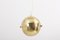 Large Adjustable Brass Pendant Lamp Attributed to Münchner Werkstätten, Germany, 1950s 7