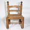 Niedrige Stühle aus Leder & Holz, 1930er, 2er Set 5