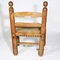 Niedrige Stühle aus Leder & Holz, 1930er, 2er Set 4