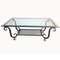 Vintage Coffee Table with Glass Shelf from Banci Firenze, 1970s 3