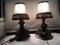 Lámparas de mesa de madera, años 40. Juego de 2, Imagen 10