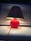Red Glass Table Lamp, 1970s, Image 5