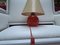 Red Glass Table Lamp, 1970s 6