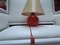 Red Glass Table Lamp, 1970s, Immagine 6