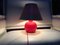 Red Glass Table Lamp, 1970s 2