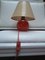 Red Glass Table Lamp, 1970s, Immagine 4