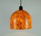 Mid-Century Orange and Green Glass Ceiling Lamp from Peill & Putzler, 1970s, Image 9