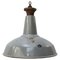 Vintage Industrial British Gray Enamel Pendant Lamp 1