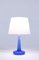 Lampade da tavolo moderne in vetro blu di Michael Bang per Holmegaard, Danimarca, anni '70, set di 2, Immagine 5