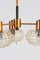 Large Mid-Century Copper and Glass Pendant Lamp 3