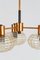 Large Mid-Century Copper and Glass Pendant Lamp 9