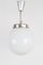 Large Art Deco Opaline Glass Pendant Lamp 1