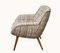Brown Beige Club Chair, 1950s, Image 6
