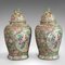 Large Vintage Art Deco Oriental Ceramic Baluster Urns, 1940s, Set of 2 1