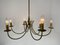 Mid-Century Brass 6-Arm Sputnik Chandelier, 1960s, Image 11