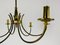 Mid-Century Brass 6-Arm Sputnik Chandelier, 1960s 8